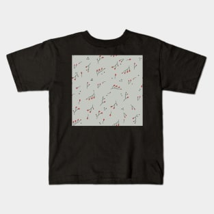 Winter Berries and Dots pattern Kids T-Shirt